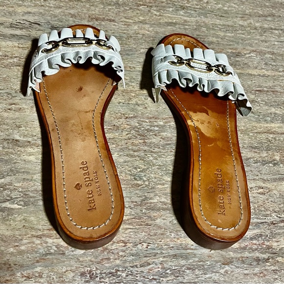 Kate Spade ♠️ white leather sandals - Picture 2 of 15